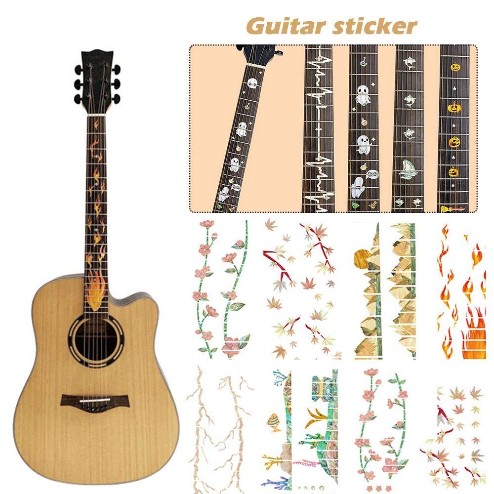 Nanas Fretboard Stiker Kualitas Tinggi Indah Bagian Gitar Elektrik Cross Inlay Decals