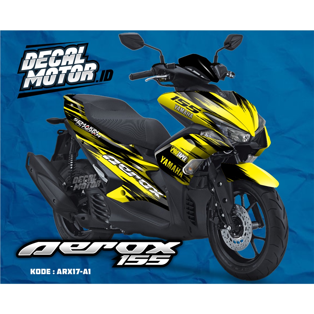 DECAL STRIPING YAMAHA AEROX 155 KUNING - STIKER DECAL YAMAHA AEROX 155 CONNECTED - ARX