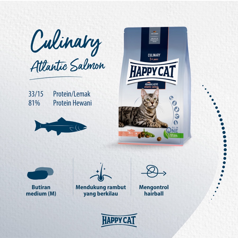 Happy Cat Culinary Atlantic Salmon 4kg - Makanan Kucing Freshpack