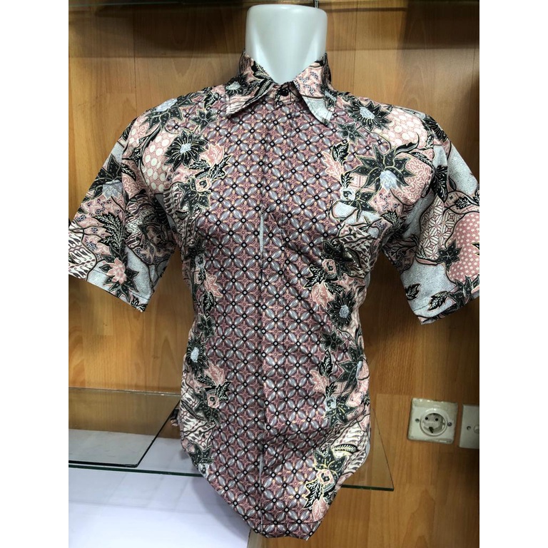 Kemeja Batik Pria Lengan Pendek Batik Katun Halus