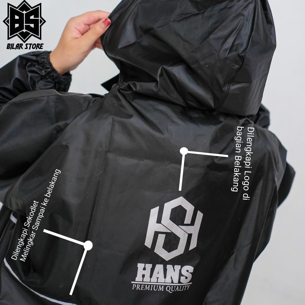 Jas Hujan RAINCOAT Setelan baju dan rok dewasa Teabal Lentur Kuat By HANS Original