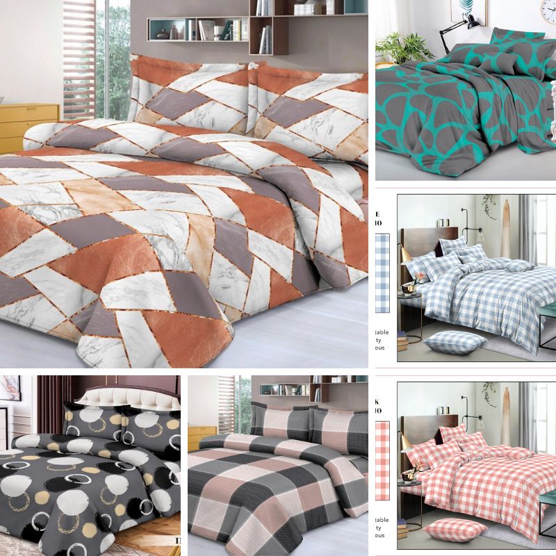 Sprei Homemade Aesthetic Minimalis/Sprei Kotak Ala Korea Size 180X200 Ukuran King T20 dan T30 Free Dua Sarung Bantal Dua Sarung Guling