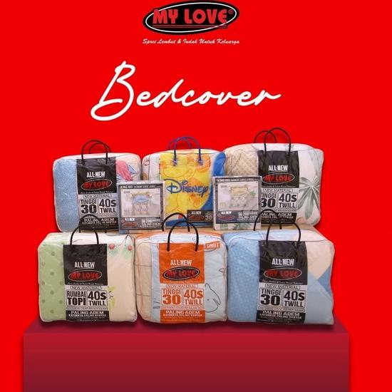 Big Sale Bedcover set 180x200 | KING SIZE my love sprei karet tinggi 30cm selimut tebal  aneka motif