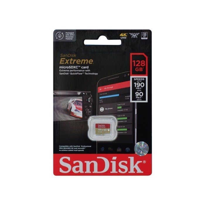 Sandisk Micro SD 128GB Extreme 190Mbps A2 UHS-I Original Garansi Resmi