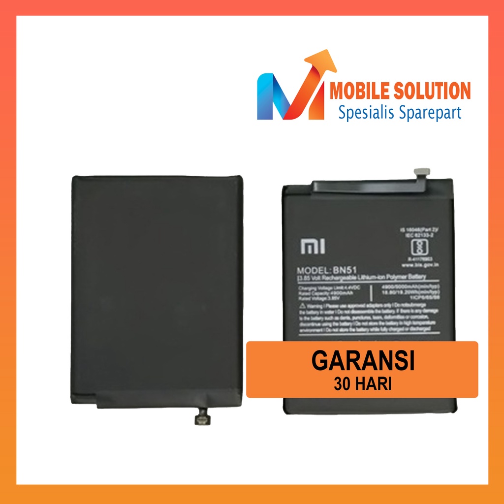 Grosir Baterai Xiaomi Redmi 8 / Baterai Xiaomi 8A / Baterai Xiaomi BN51 High Version Garansi 1 Bulan + Packing