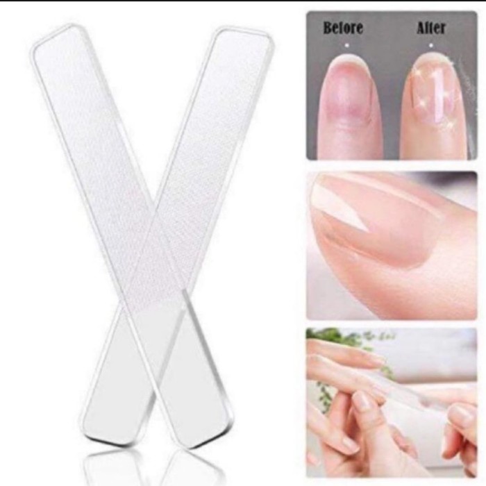 Alat kikir amplas kuku kilap Asahan Pengkilap Kaca Glass Nail Kuku