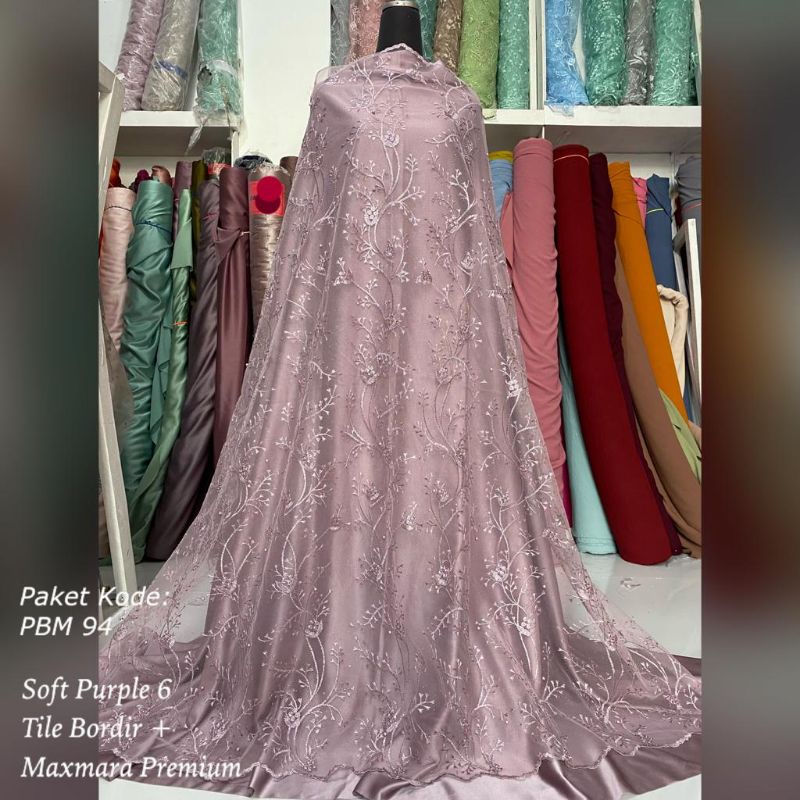 (Eldinatextile4)Bruklat tile+Maxmara premium//Paket Bridesmaids//paket kebaya/gaun