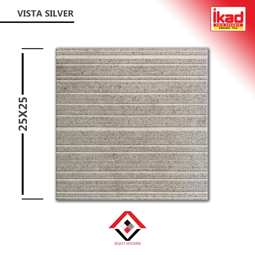 keramik 25x25 - motif abstrak - ikad vista silver