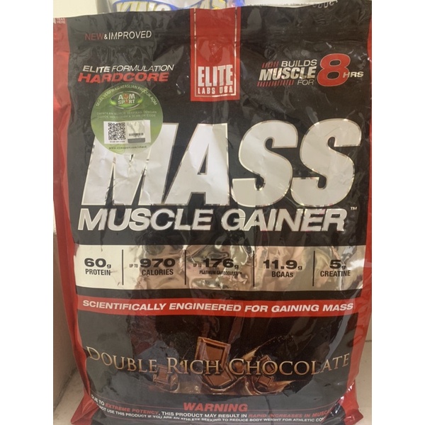 Elitelabs Elite Labs Mass Muscle Gainer 1 LBS Kemasan Repack 1Lbs