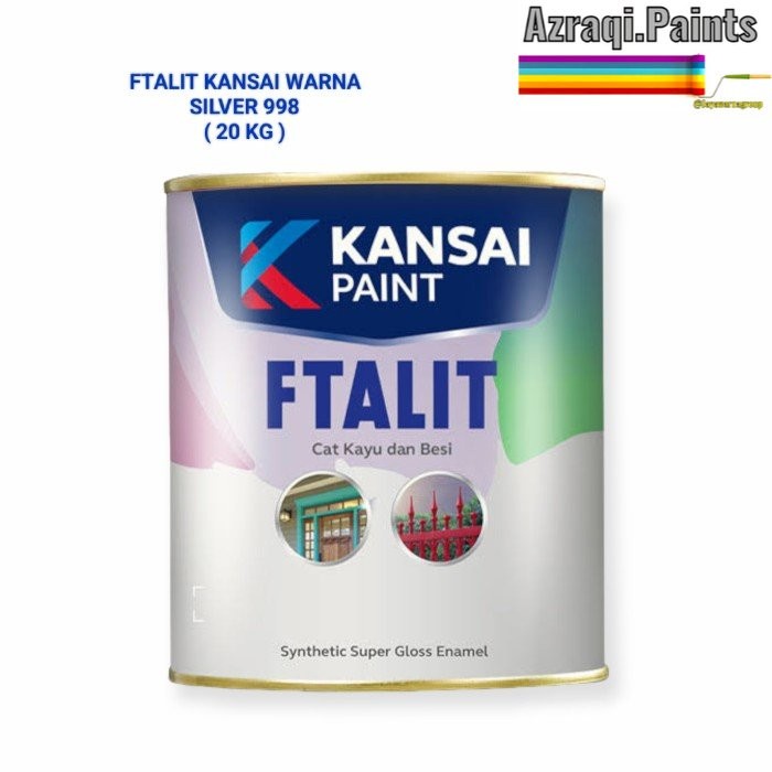 

CAT KANSAI FTALIT WARNA SILVER 998 ( 20 KG ) CAT KAYU DAN BESI