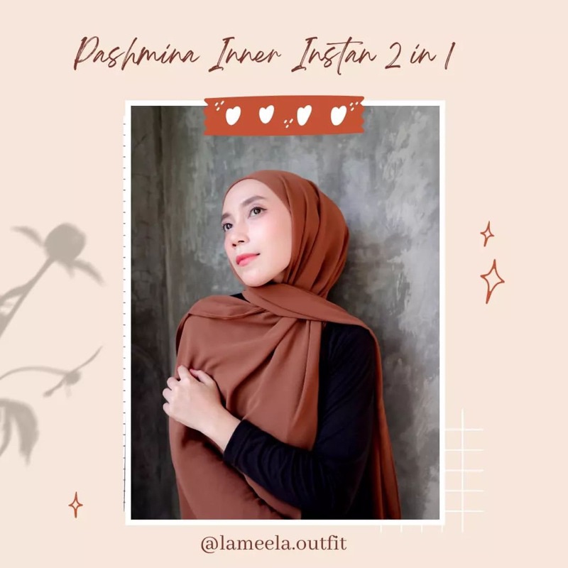 HIJAB PASHMINA INNER 2 IN 1 || Jilbab PASHMINA inner 2 in 1 menyatu dengan ciput || Hijab Pashmine I