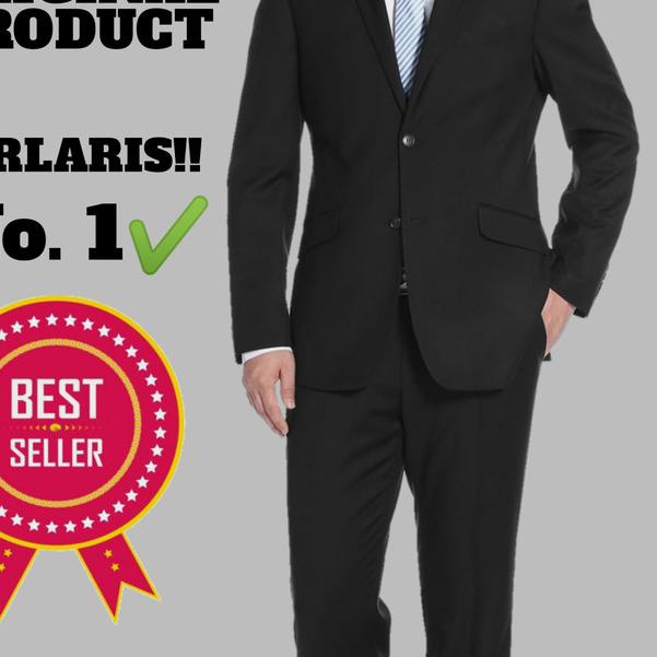 Blazer Pria Original Produk Jas Pria Jas Wisuda Jas Formal - Hitam, L