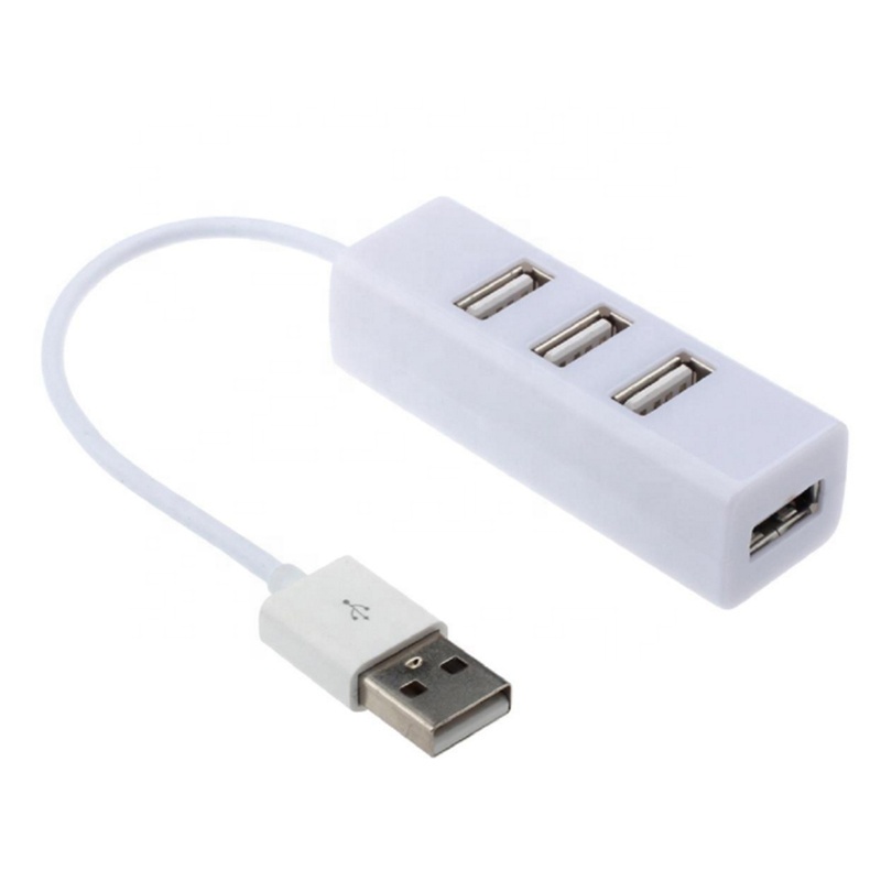 Adapter Hub 4 Port USB 2.0 Mini Kecepatan Tinggi Warna Hitam Untuk PC / Komputer