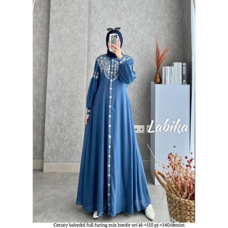 DRESS MUSLIM, Fashion Muslim, baju wanita, dress ,Diandra Dress, Labika Dress