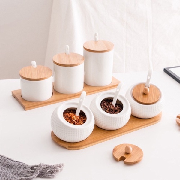 Unik Trio Spice Jar / Rustic Spice Jar / Tempat Bumbu Keramik / Ceramic Murah