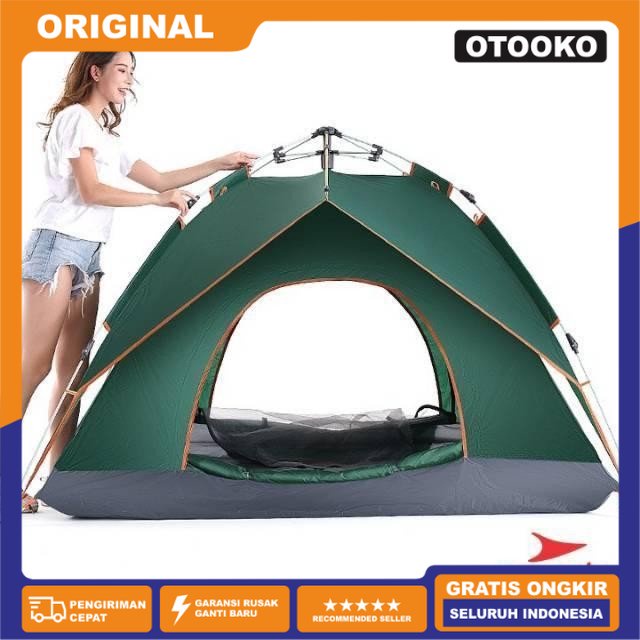 Tenda Camping Besar Pantai Gunung Hutan Anti Angin Air 4-5 Orang 005