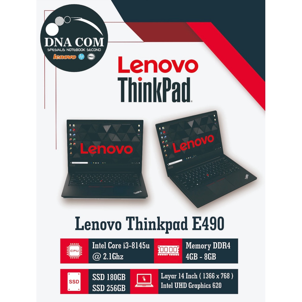 Lenovo Thinkpad E490 i3 8145u| 4GB | SSD 256GB | Win Ori