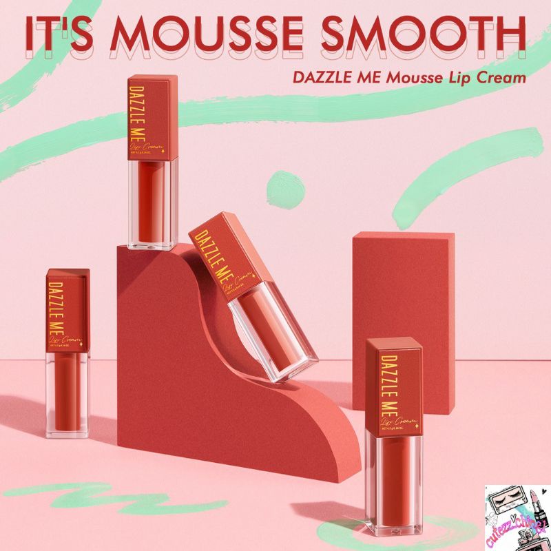☃️Cutezz_Ching1☃️Dazzle Me Mousse Lip Cream | Silky Lipstik Moisturizing Lip Care Reduce Lip Wrinkles BPOM