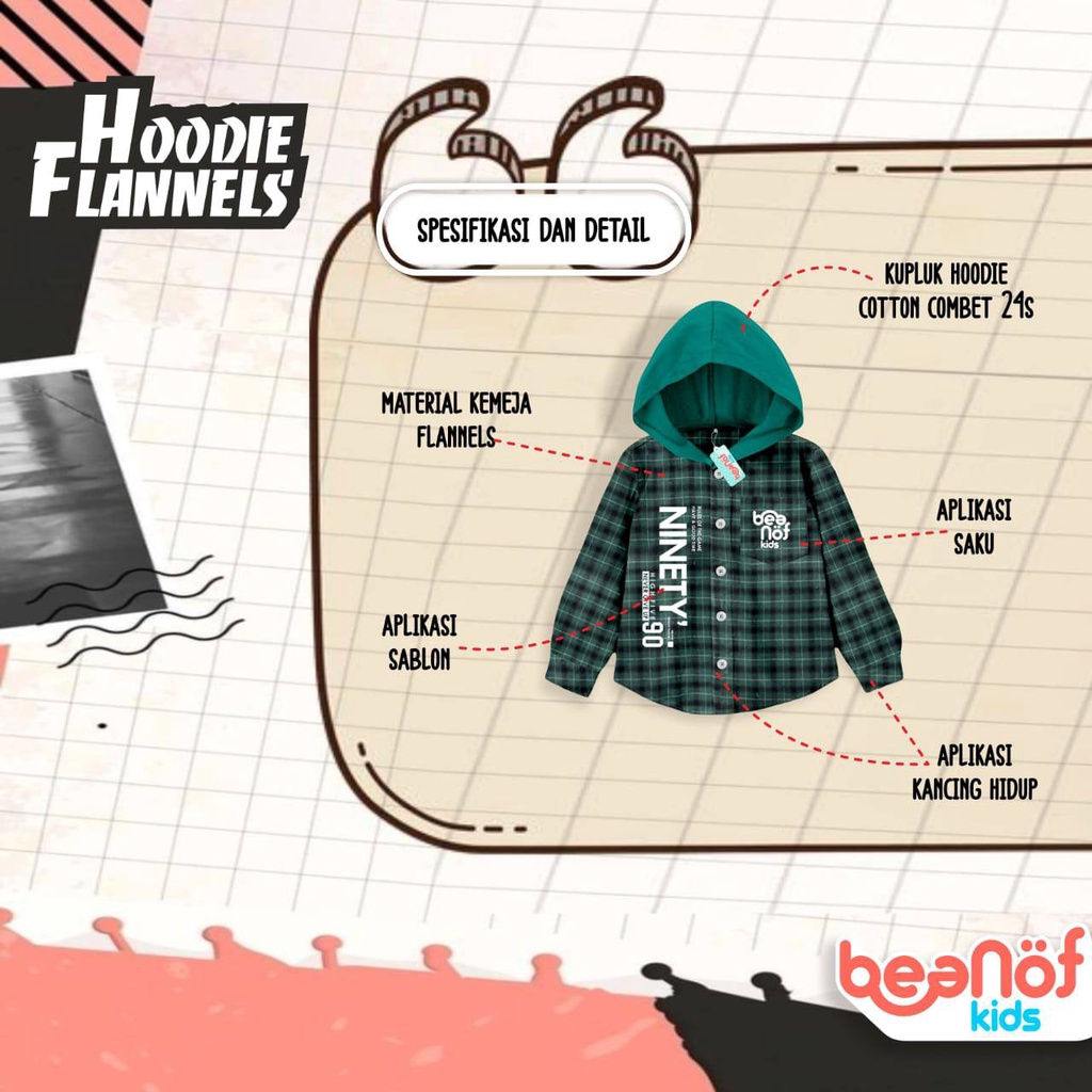 Hoodie Flanel Beanof