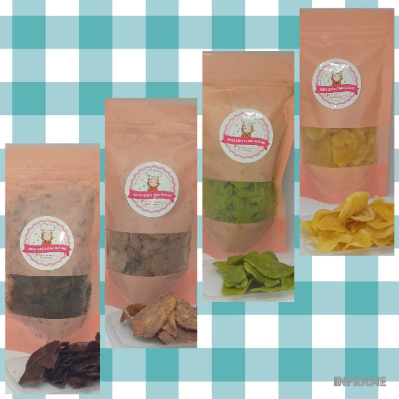 

Promo Keripik Pisang beli 3 gratis 1 Coklat Lumer,Coklat Tabur,Greentea dan Original Homemade 100Gr