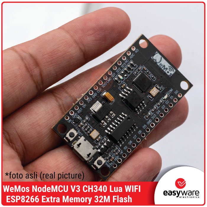 WeMos NodeMCU V3 CH340 ESP8266 Lua WIFI Module Extra Memory 32M Flash