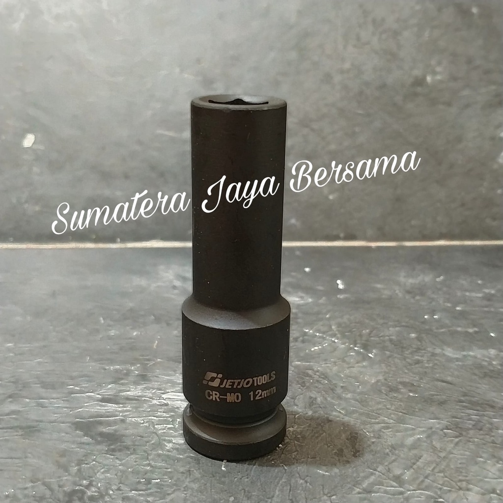 Mata sok impact panjang 1/2" DR 12mm Socket Kunci shock 12 MM Long