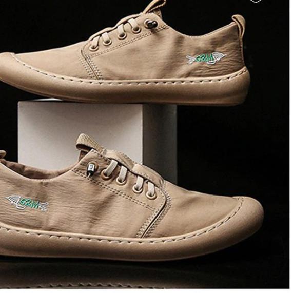 Sepatu Pria Sneaker Kets LIGHT ELVES Running Shoes SM-33 - - Cokelat, 40