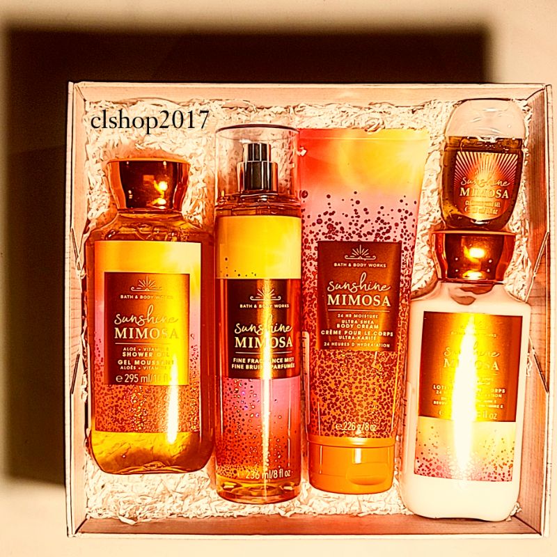 BBW SUNSHINE MIMOSA GIFT SET PAKET BATH &amp; BODY WORKS