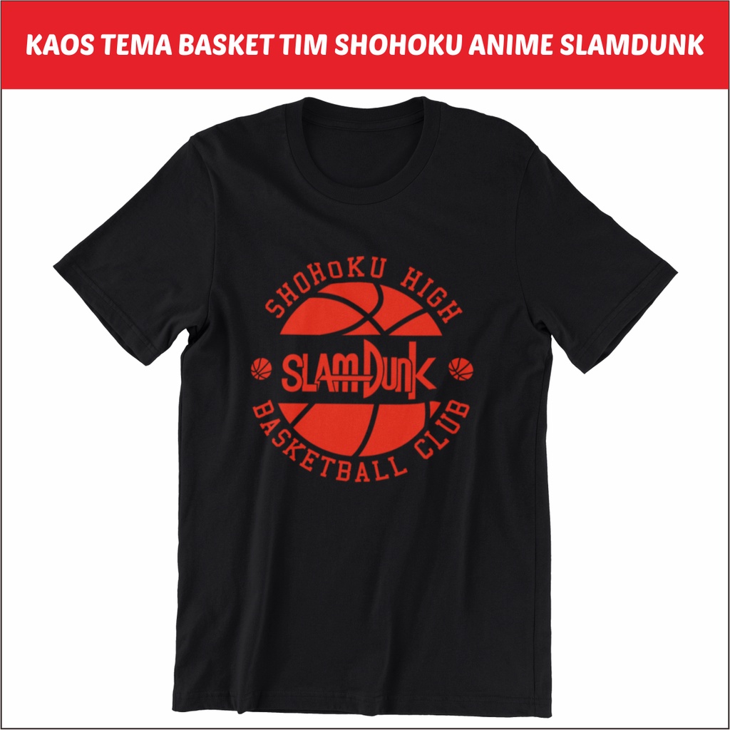 BA0101 Kaos Anime Basket Slamdunk Shohoku High Scool Basketball Slam Dunk