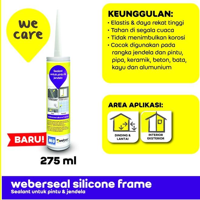 

MU Weber Weberseal Silicone Frame Sealant Pintu & Jendela 275 ml - White