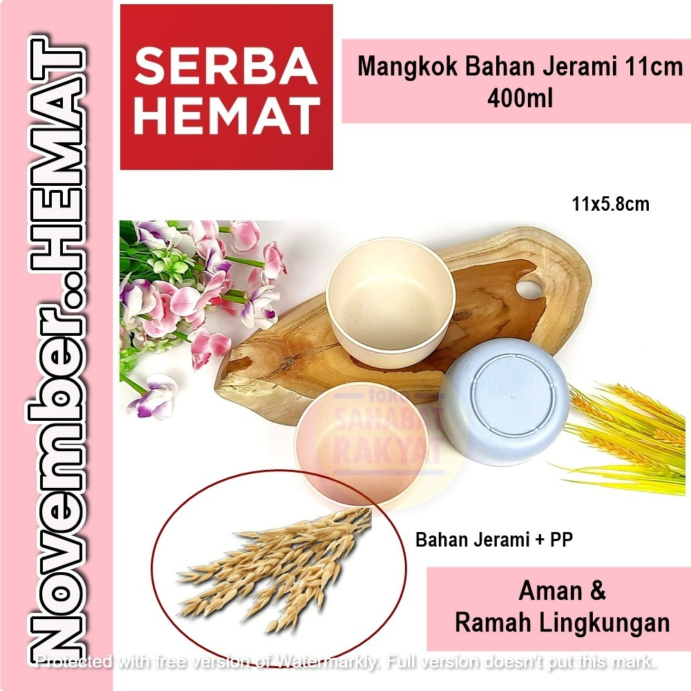 Mangkok, Sendok Wheat Bahan Jerami