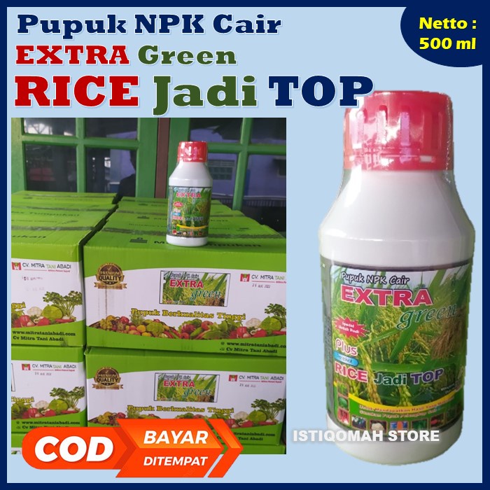 PROMO COD RICE JADI TOP 500ML Pupuk NPK Cair Pelebat Buah Padi - Pupuk untuk Mempercepat Pertumbuhan Akar Bunga Daun dan Buah serta Menambah Daya Tahan Tanaman Terhadap Gangguan Hama dan Penyakit pada Tanaman Padi