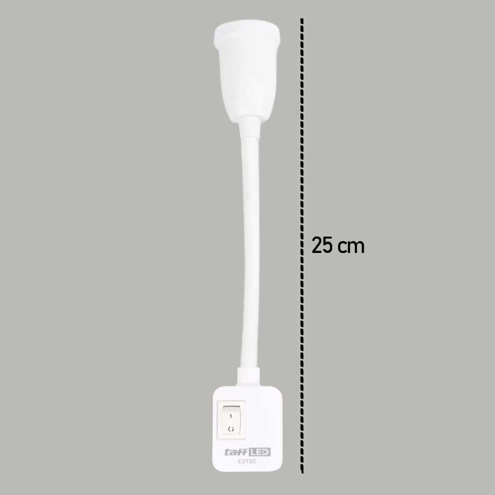 TaffLED Fitting Lampu EU E27 Wall Socket Lamp Holder 25cm - E272C