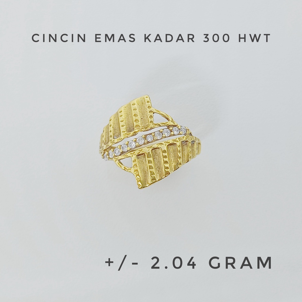 Cincin HWT Emas Kadar 300 Estimasi Berat 2.04 gram