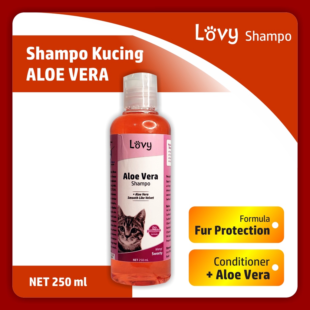 Shampo Kucing ALOE VERA Sampo Kucing Shampoo Lovy 250 ml