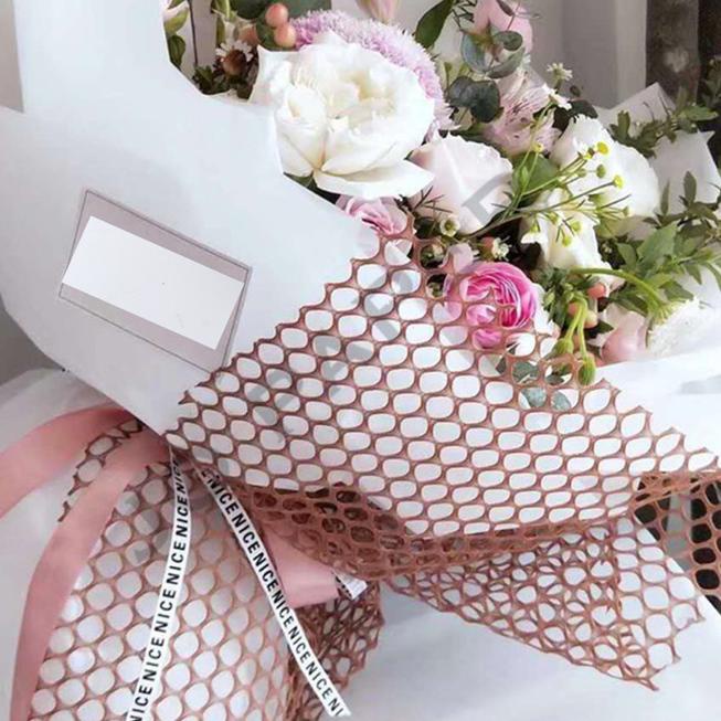 

Flower Wrapping Paper Jaring Bulat Korea / Polynet Bulat Mesh Roll - Silver