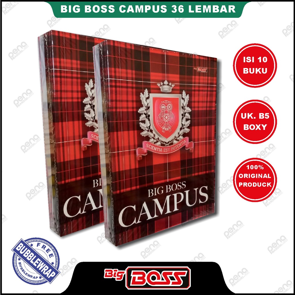 Buku Tulis BigBoss Campus 36 Lembar - Campus Paperus (Isi 5 Buku)