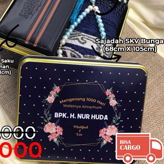 Hampers Gift Box Tin Sajadah Al Quran Souvenir Pengajian Tahlilan - Paket Lengkap