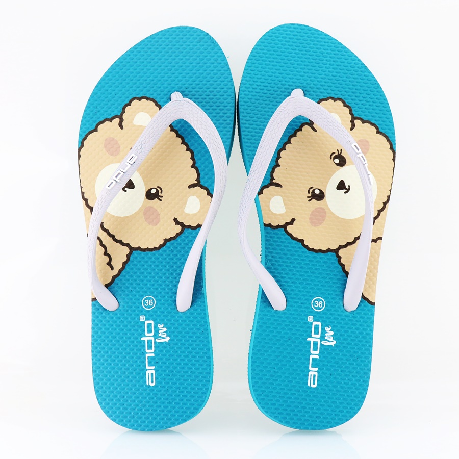 NEW Ando Coco Bear Toska - Sandal Jepit Wanita Terbaru 2022