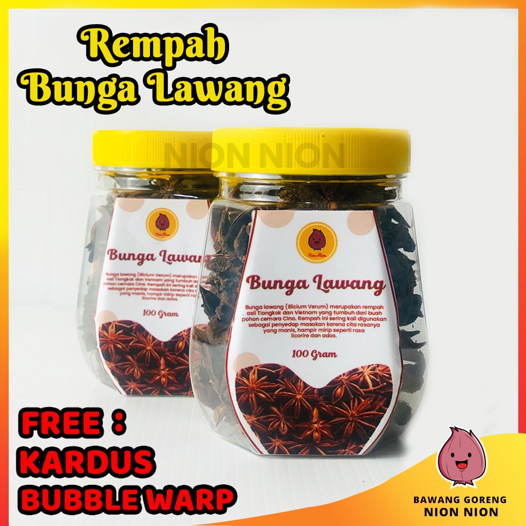 

Bunga Lawang Kembang Lawang Pekak Natural Star Anise Rempah Tradisional Bumbu Dapur