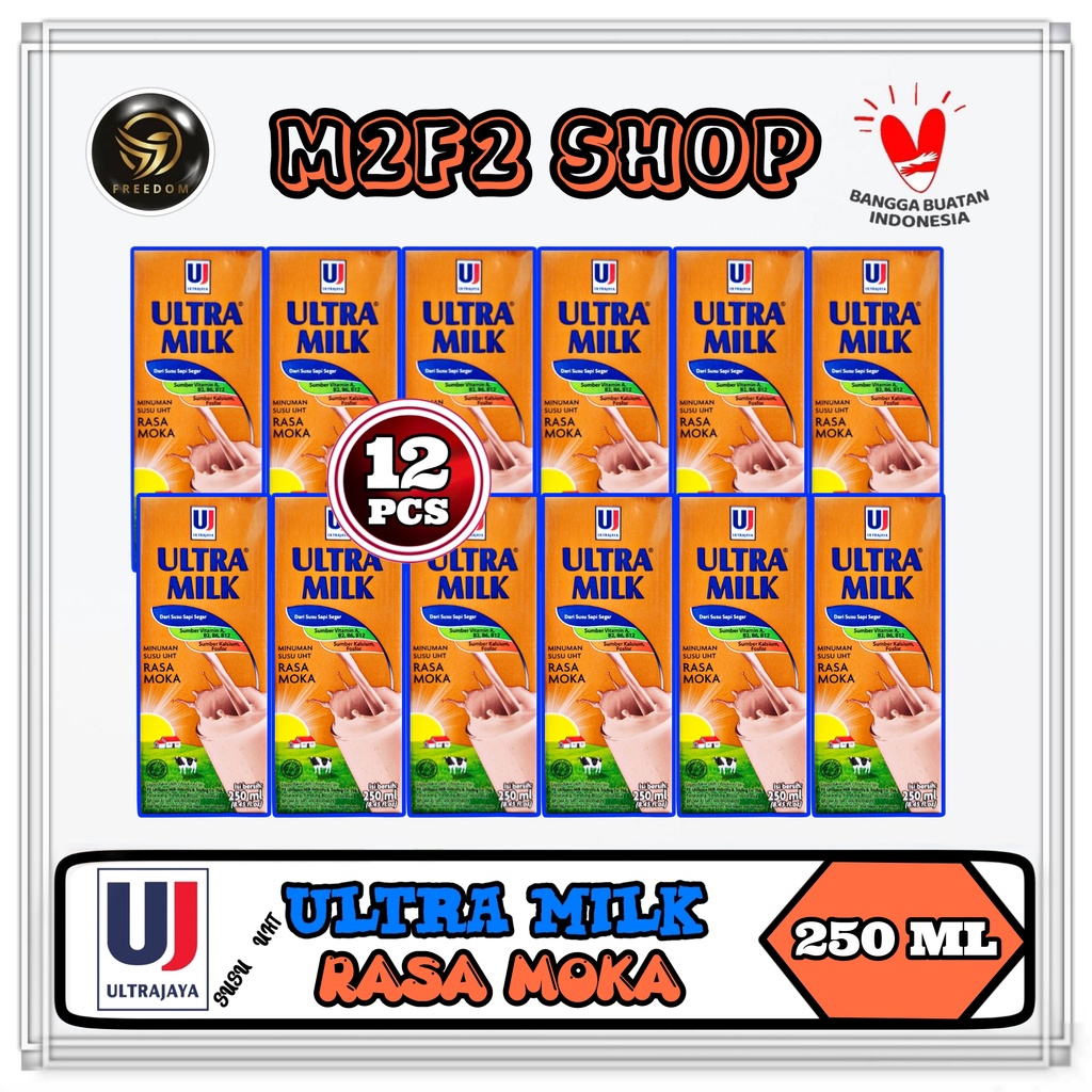

Susu Ultra Milk Rasa Moka Kotak UHT - 250 ml (Kemasan 12 Pcs)