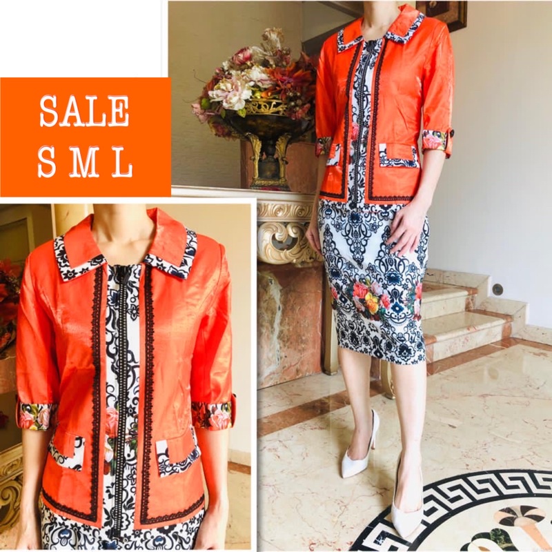 SALE LAST PCS BLAZER WANITA . Setelan blazer wanita motif batik premium. Setelan blazer wanita mewah
