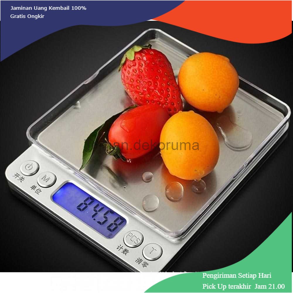 TD - PR Taffware Digipounds Timbangan Dapur Digital 1kg Akurasi 0.1g - i2000