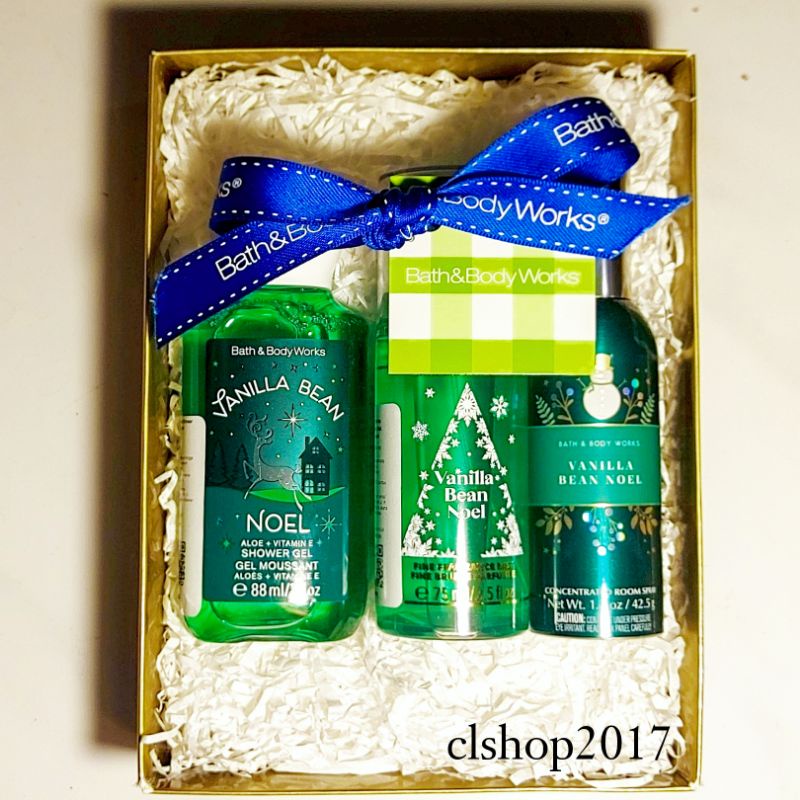 BBW VANILLA BEAN NOEL GIFT SET PAKET BATH &amp; BODY WORKS