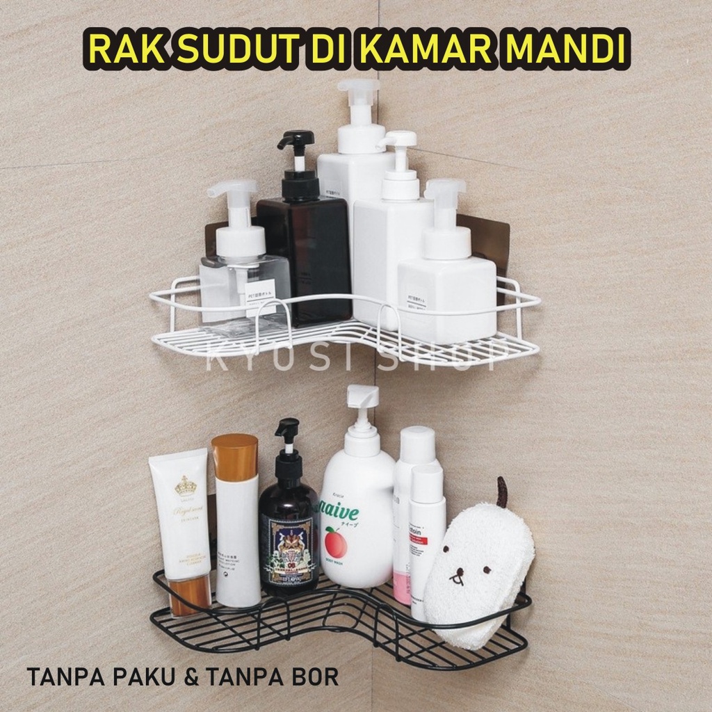 Jual Rak Tempel Kamar Mandi Sudut Rak Tempel Dinding Tanpa Bor Rak