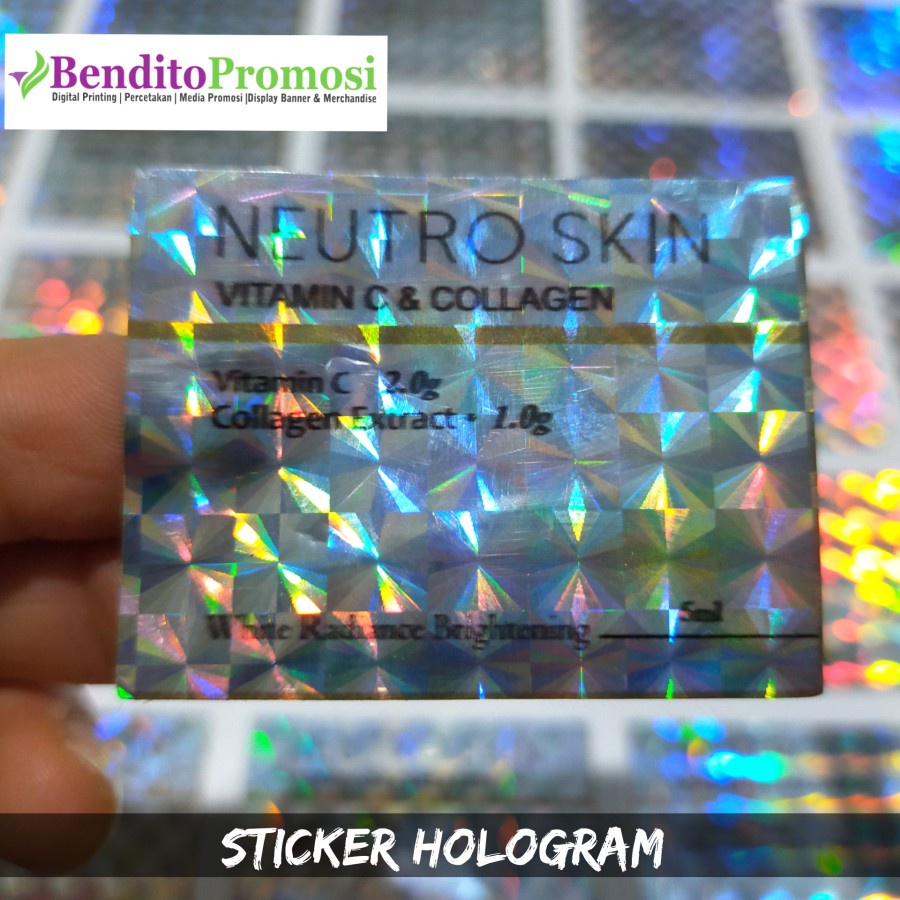

Cetak Sticker Hologram Custom ( panjang 1 meter ) Stiker Holo, Print & Cut Sticker Hologram, Sticker Rainbow, Hologram Motif - Bendito Promosi