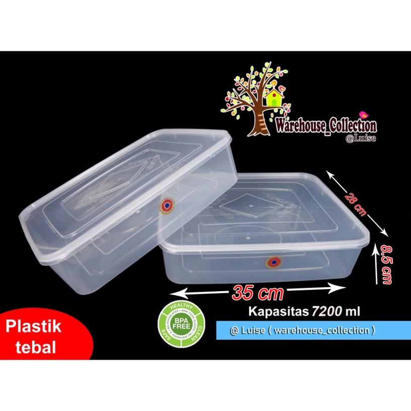 Sealware 5000 Ml Dan 7200Ml Plastik Transparan / Kotak Kue Donat Plastik OriPlast / Thinwall