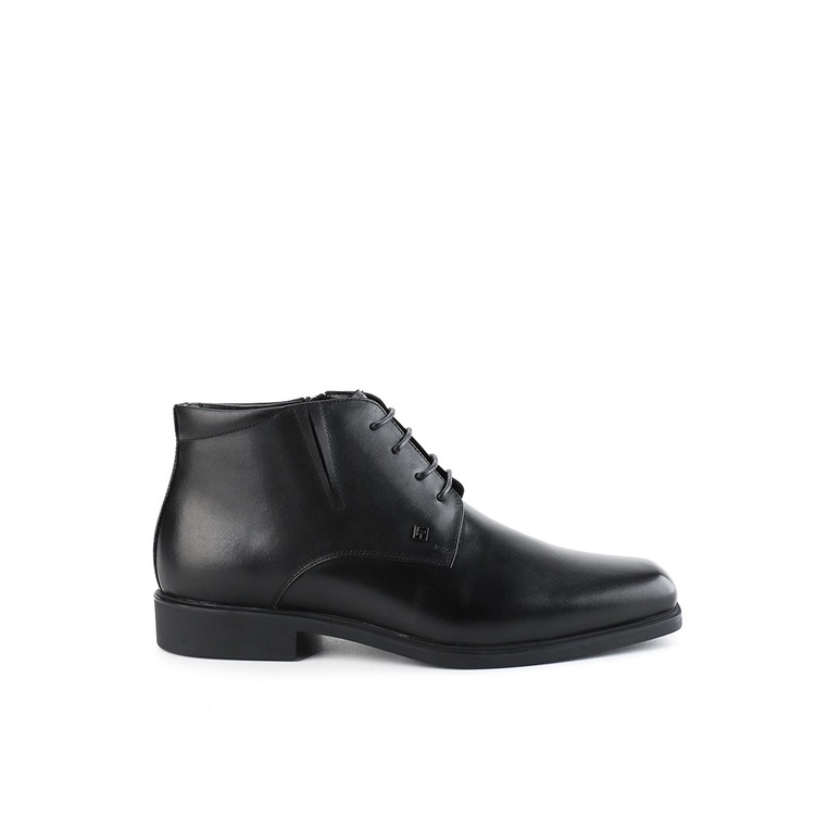 HM350 SEPATU BOOT KULIT HUSH PUPPIES PRIA KERJA KANTOR BRANDED ORIGINAL HITAM