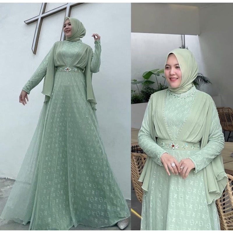 QC. SALSAQILLA GOWN ORIGINAL GAMIS PESTA PAYET SALSAQILLA GOWN ORIGINAL AURELLYA GOWN 2 ORIGINAL AUR