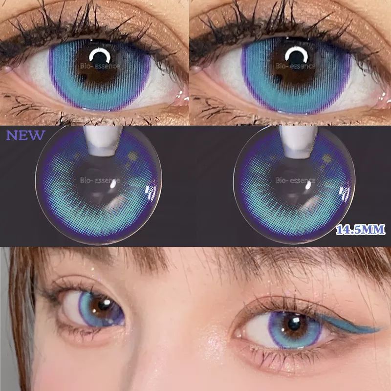 SOFTLENS COSPLAY ANIME USHIO KOFUNE LENSA BERWARNA BIRU GRADASI